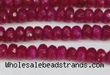 CCN4124 15.5 inches 4*6mm faceted rondelle candy jade beads