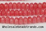 CCN4125 15.5 inches 4*6mm faceted rondelle candy jade beads