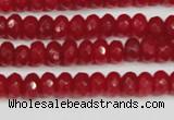 CCN4126 15.5 inches 4*6mm faceted rondelle candy jade beads