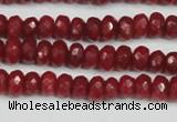 CCN4127 15.5 inches 4*6mm faceted rondelle candy jade beads