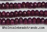 CCN4130 15.5 inches 4*6mm faceted rondelle candy jade beads