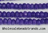 CCN4131 15.5 inches 4*6mm faceted rondelle candy jade beads