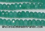 CCN4137 15.5 inches 4*6mm faceted rondelle candy jade beads