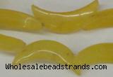 CCN415 15.5 inches 8*30mm curved moon candy jade beads wholesale