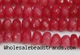 CCN4157 15.5 inches 5*8mm faceted rondelle candy jade beads