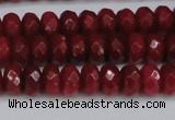 CCN4160 15.5 inches 5*8mm faceted rondelle candy jade beads