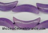 CCN418 15.5 inches 8*30mm curved moon candy jade beads wholesale