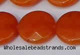 CCN4182 15.5 inches 20mm faceted coin candy jade beads wholesale