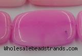 CCN4203 15.5 inches 30*40mm rectangle candy jade beads wholesale