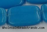 CCN4208 15.5 inches 30*40mm rectangle candy jade beads wholesale