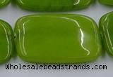 CCN4211 15.5 inches 30*40mm rectangle candy jade beads wholesale