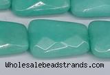 CCN4254 15.5 inches 18*25mm faceted trapezoid candy jade beads