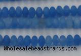 CCN4506 15.5 inches 3*5mm rondelle matte candy jade beads