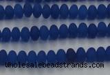 CCN4507 15.5 inches 3*5mm rondelle matte candy jade beads