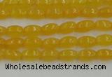 CCN4518 15.5 inches 4*6mm rice candy jade beads wholesale