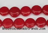 CCN476 15.5 inches 12mm flat round candy jade beads wholesale