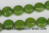 CCN482 15.5 inches 12mm flat round candy jade beads wholesale