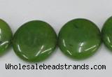 CCN502 15.5 inches 20mm flat round candy jade beads wholesale