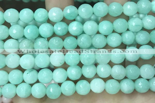 CCN5052 15.5 inches 8mm & 10mm faceted round candy jade beads