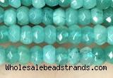 CCN5117 15 inches 3*4mm faceted rondelle candy jade beads