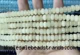 CCN5135 15 inches 5*8mm faceted rondelle candy jade beads