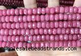 CCN5141 15 inches 5*8mm faceted rondelle candy jade beads