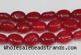 CCN518 15.5 inches 8*10mm oval candy jade beads wholesale