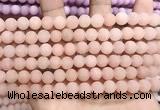 CCN5584 15 inches 8mm round matte candy jade beads Wholesale