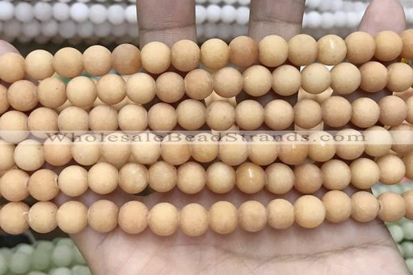 CCN5588 15 inches 8mm round matte candy jade beads Wholesale