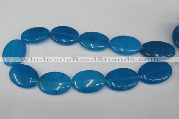 CCN559 15.5 inches 25*35mm oval candy jade beads wholesale