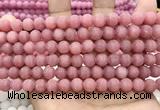 CCN5596 15 inches 8mm round matte candy jade beads Wholesale