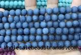 CCN5612 15 inches 8mm round matte candy jade beads Wholesale