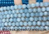 CCN5654 15 inches 8mm faceted round candy jade beads