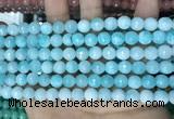 CCN5655 15 inches 8mm faceted round candy jade beads