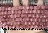 CCN5717 15 inches 8mm faceted round candy jade beads