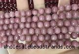 CCN5718 15 inches 8mm faceted round candy jade beads