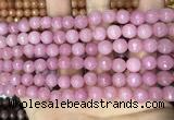 CCN5721 15 inches 8mm faceted round candy jade beads