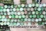 CCN5740 15 inches 8mm faceted round candy jade beads