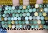 CCN5741 15 inches 8mm faceted round candy jade beads