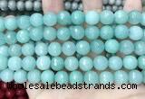 CCN5785 15 inches 10mm faceted round candy jade beads