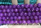 CCN5798 15 inches 10mm faceted round candy jade beads