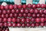 CCN5810 15 inches 10mm faceted round candy jade beads