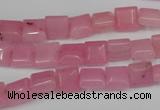 CCN586 15.5 inches 8*8mm square candy jade beads wholesale