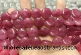 CCN5882 15 inches 15mm flat round candy jade beads Wholesale