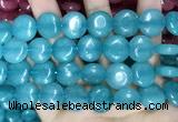 CCN5893 15 inches 15mm flat round candy jade beads Wholesale