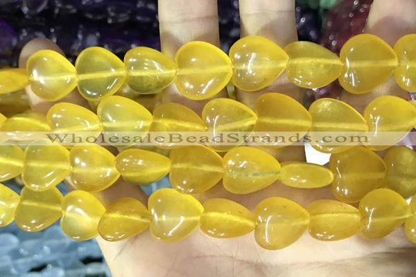 CCN5954 15 inches 14*14mm heart candy jade beads Wholesale