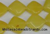 CCN596 15.5 inches 15*15mm diamond candy jade beads wholesale