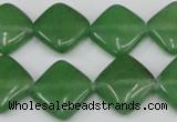 CCN599 15.5 inches 15*15mm diamond candy jade beads wholesale