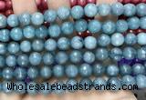 CCN6320 15.5 inches 8mm faceted round candy jade beads Wholesale