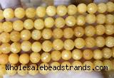 CCN6344 6mm, 8mm, 10mm, 12mm & 14mm faceted round candy jade beads